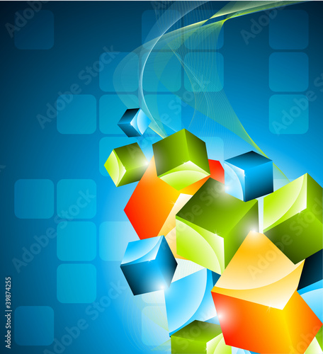 Background with cubes