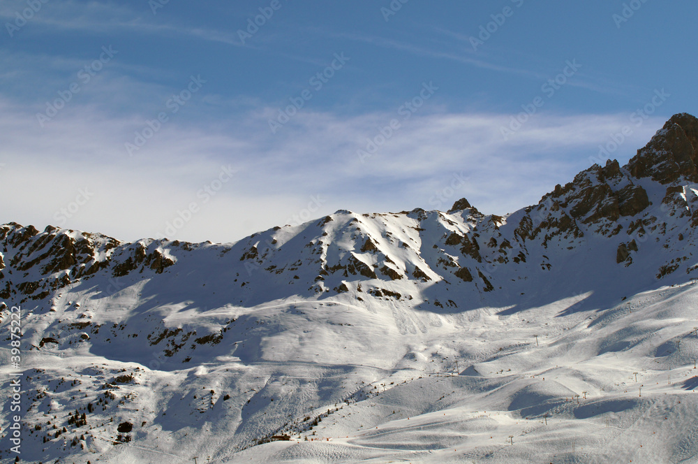 Obraz premium Domaine Les Trois Vallées dans les Alpes