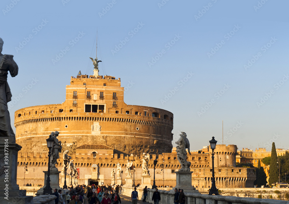 Castel SantAngelo by the River Tiber Rome Italy