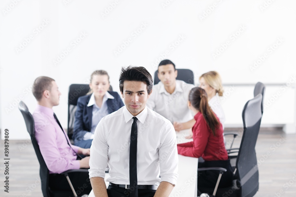 young business man at meeting