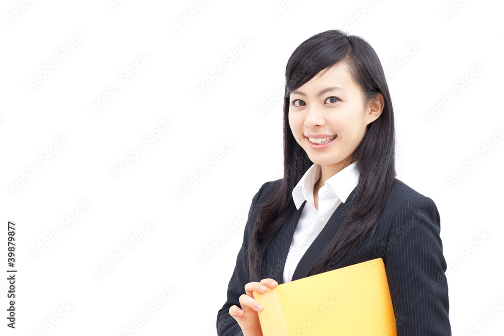 ファイルを持った女性