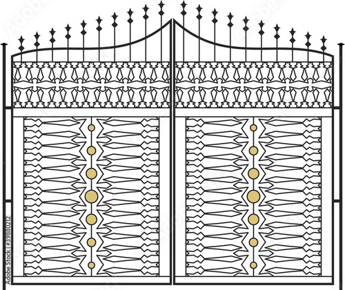 Wrought iron  gate