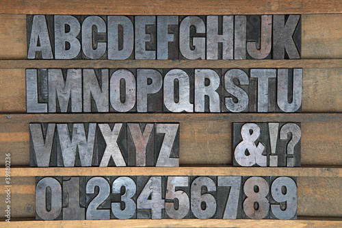 Fotografie Wooden Alphabet