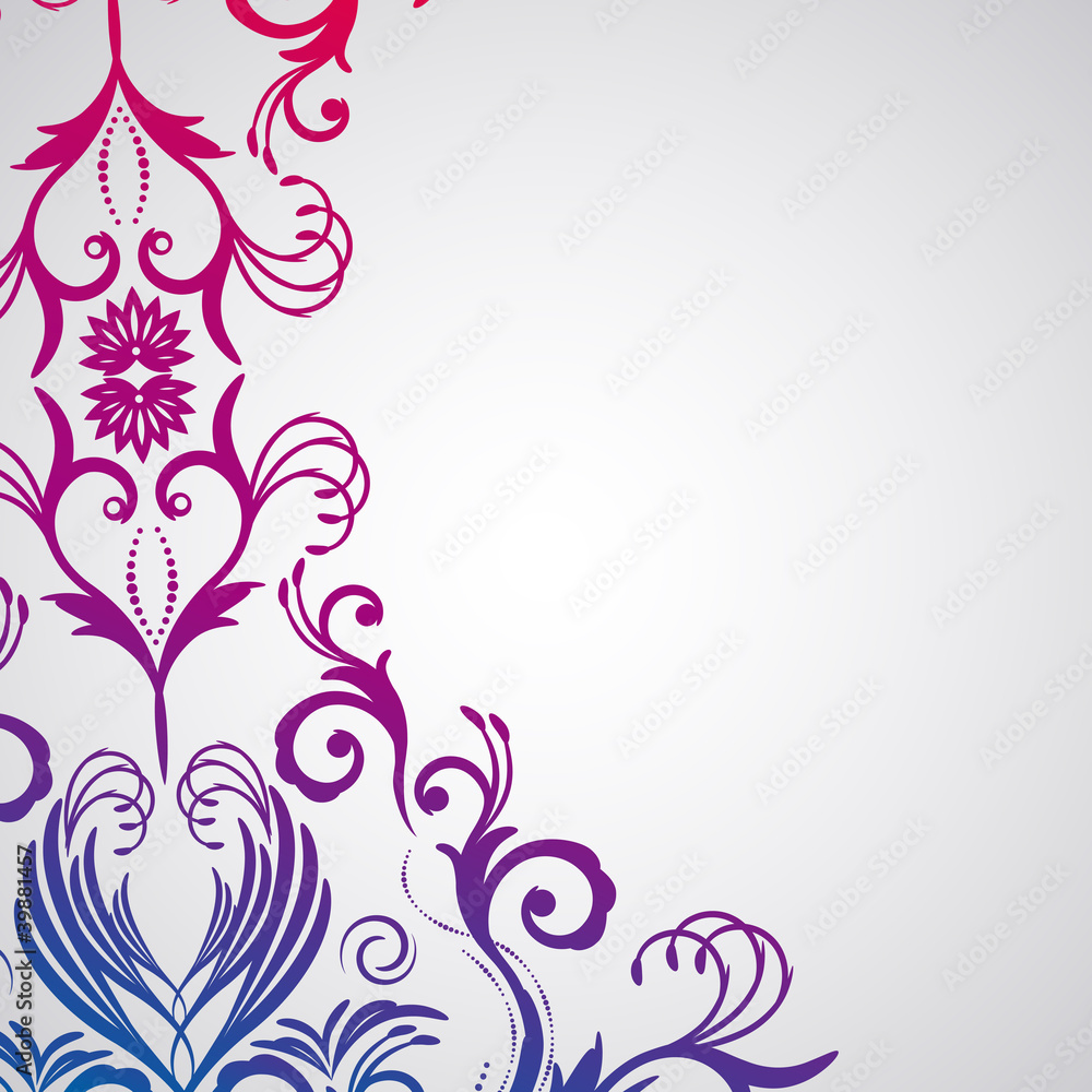 Abstract floral background with oriental flowers. Abstract floral background with oriental flowers.