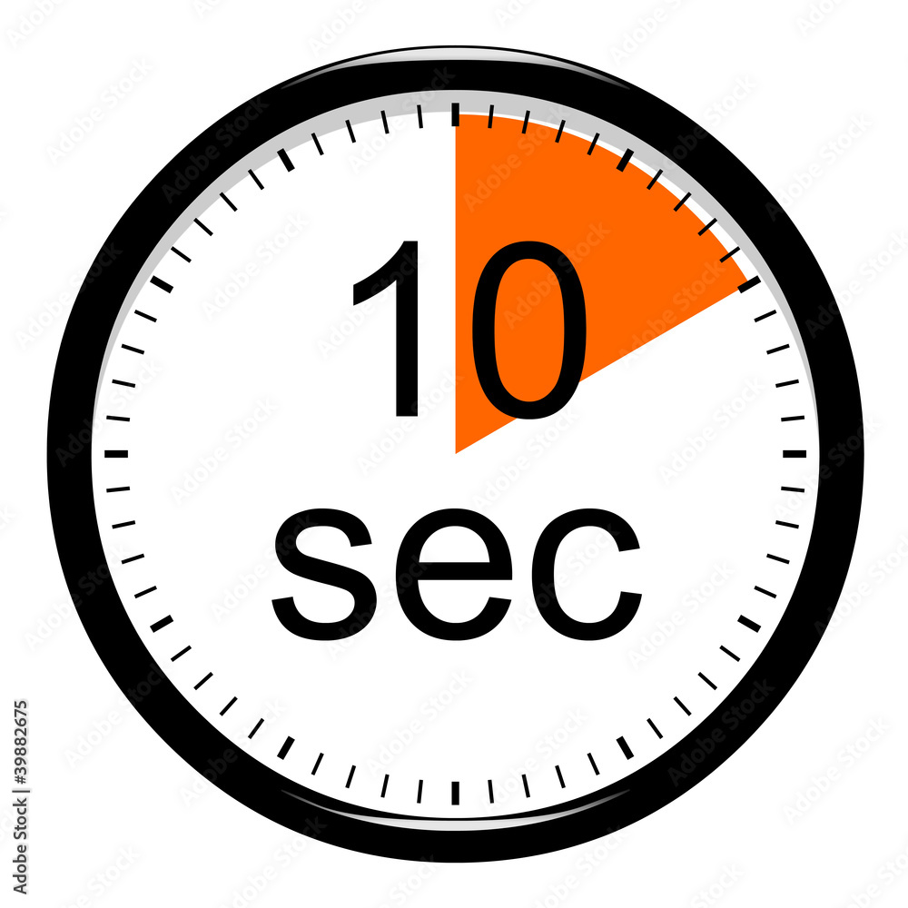 Minuterie - 10 secondes Illustration Stock | Adobe Stock