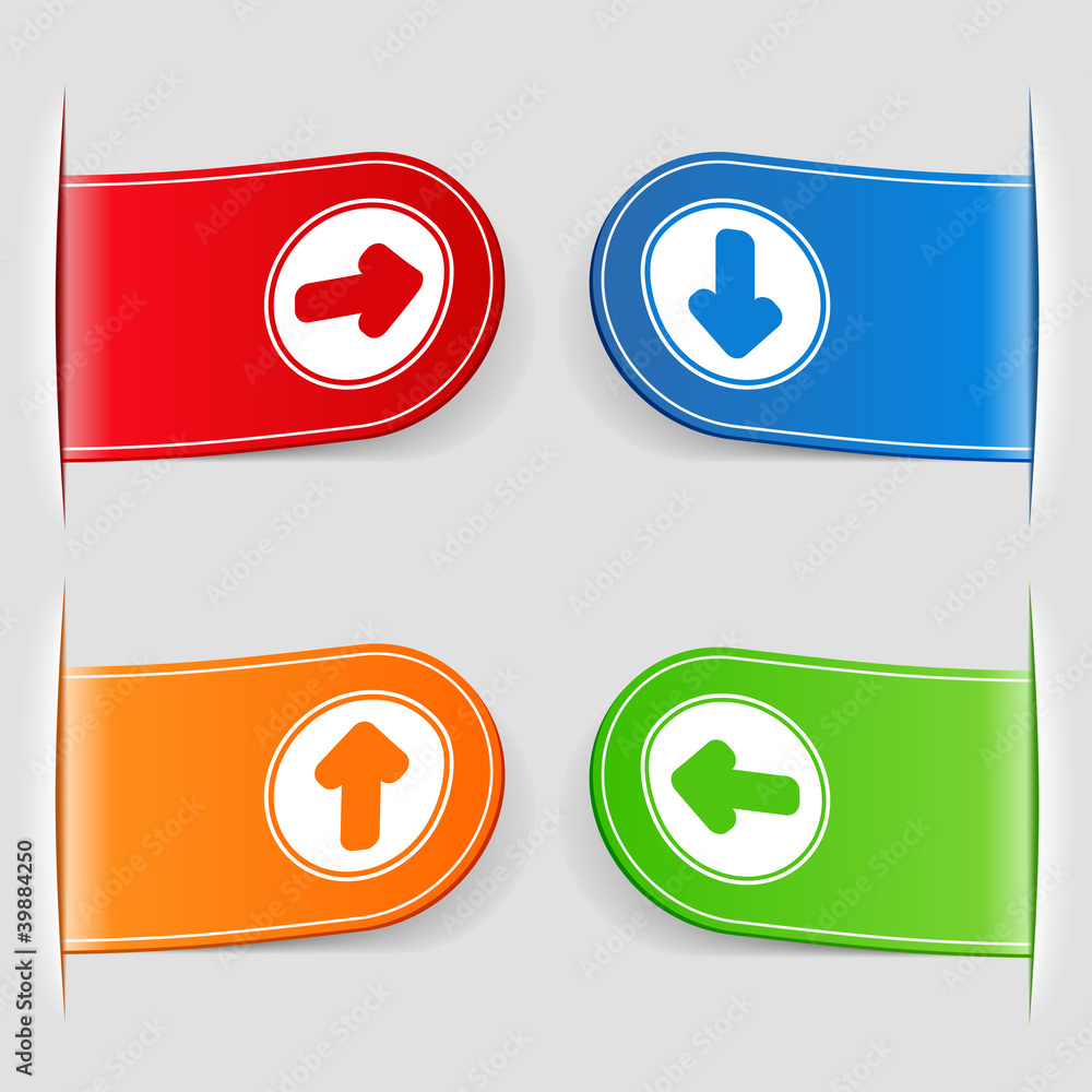 Tabs with arrows, vector eps10 illustration Tabs with arrows, vector eps10 illustration