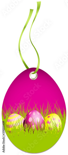 Hangtag Easter Eggs Pink
