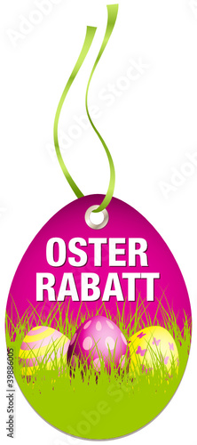 Hangtag Osterrabatt Ostereier pink