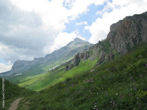 The magnificent mountain scenery of the Caucasus Nature Reserve