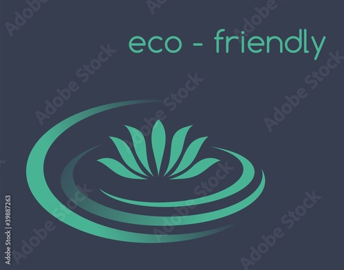 water lily , Eco friendly business logo design