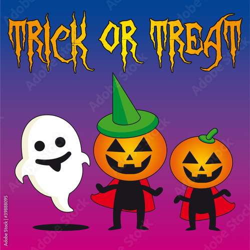 Halloween - Trick or treat cartoon