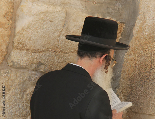Rabbi at Western Wall, Jerusalem