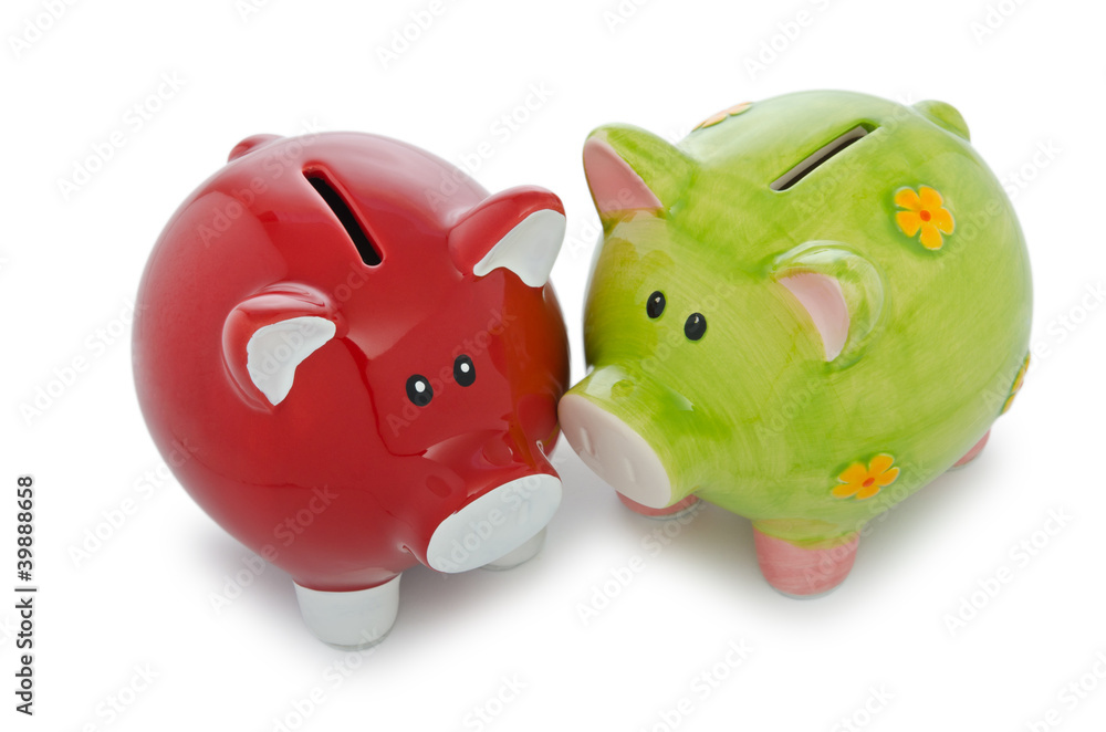 Piggy bank isolated on the white background Piggy bank isolated on the white background