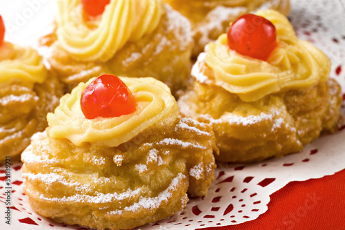 Zeppole di San Giuseppe - italian pastry for St.Joseph's day