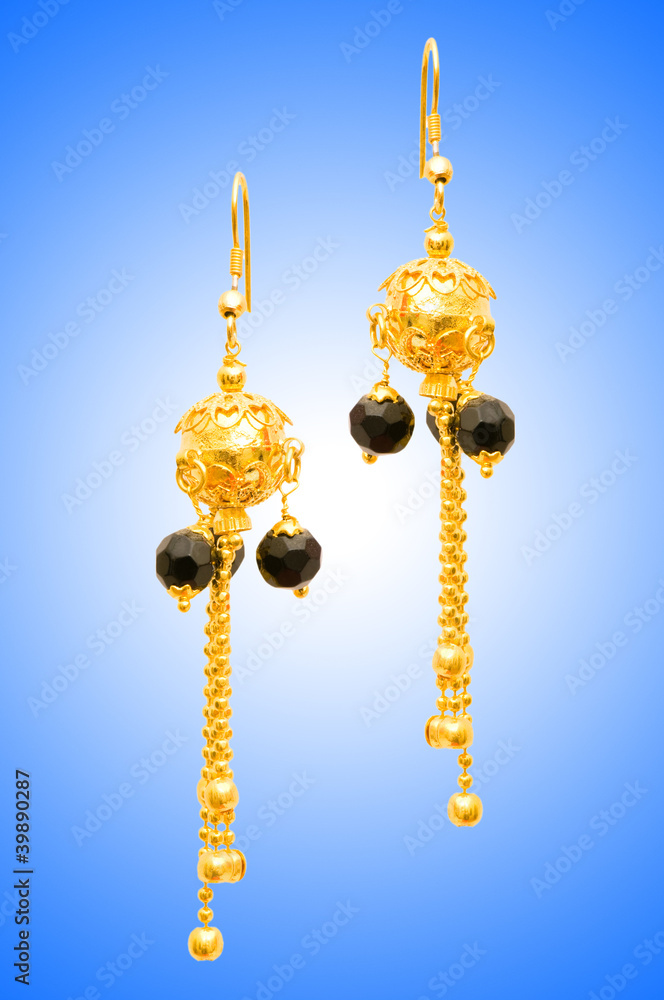 Beauty fashion concept with earrings Beauty fashion concept with earrings