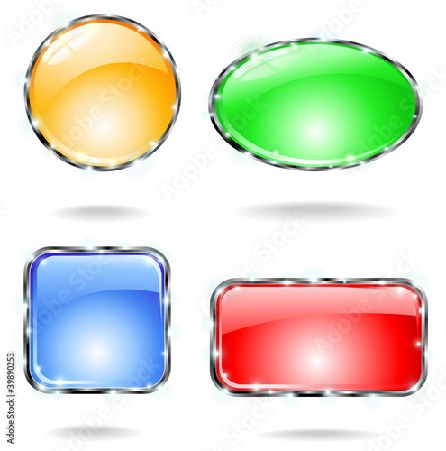 Icone Web Cristallo Colori-Crystal Web Buttons Colors-Vector