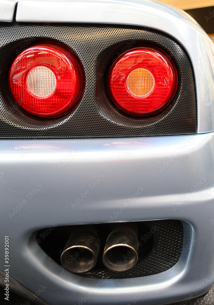rear lights and tail pipes rear lights and tail pipes