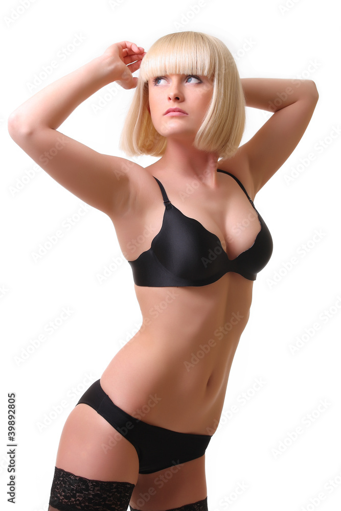 Portrait of an attractive young female model posing in bikini Portrait of an attractive young female model posing in bikini