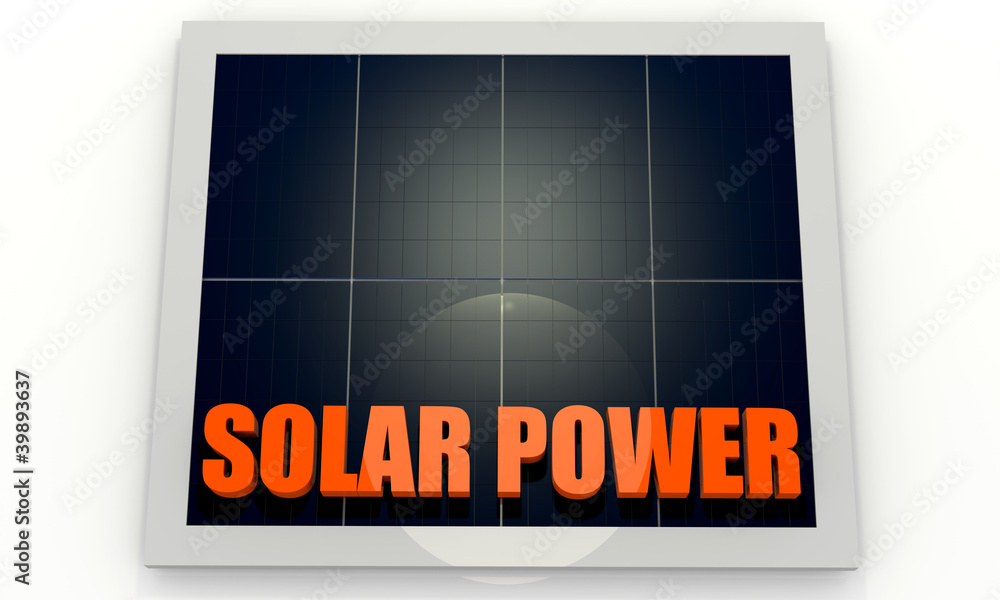 Renewable energy, solar panel