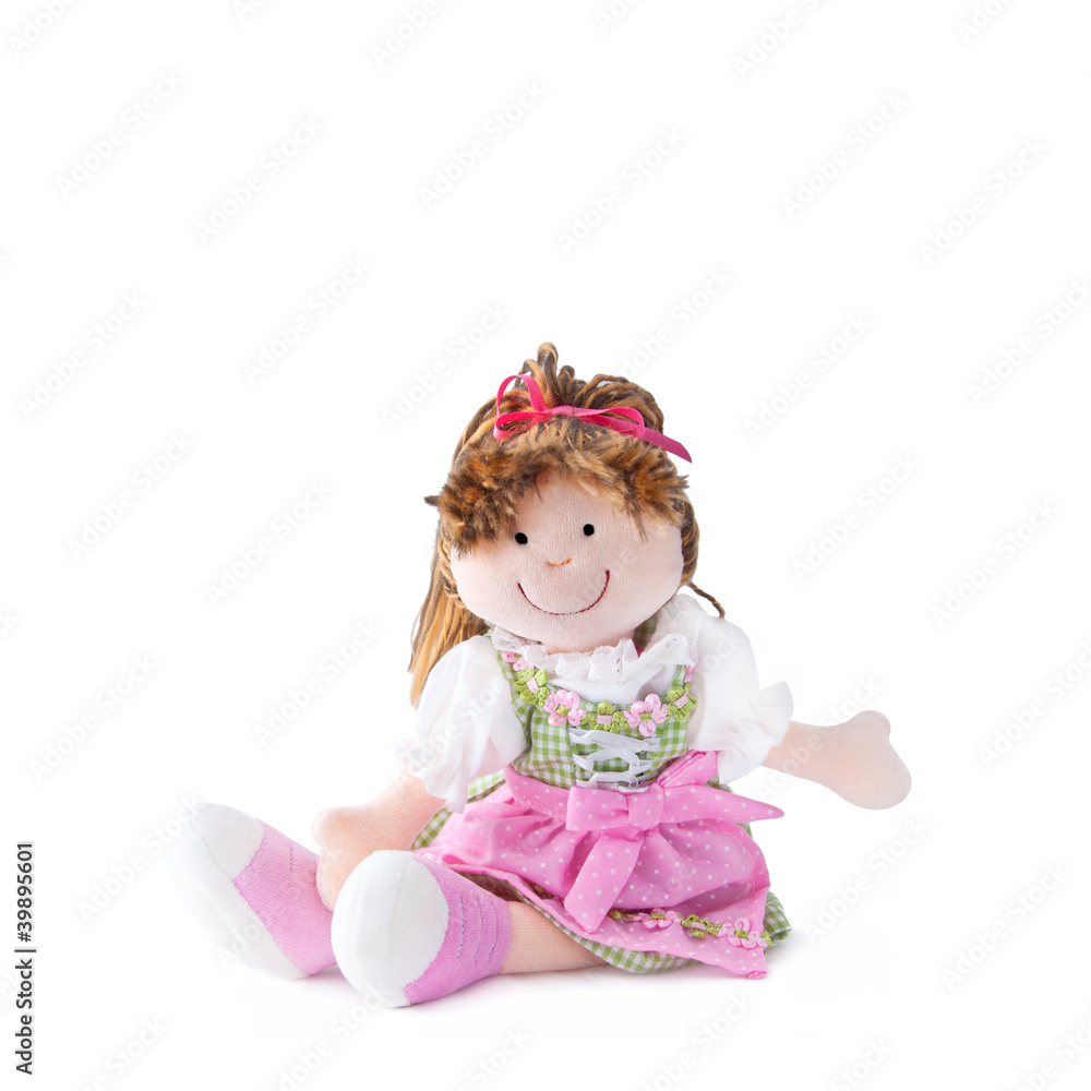 puppe mit trachtenkleid sitzt puppe mit trachtenkleid sitzt