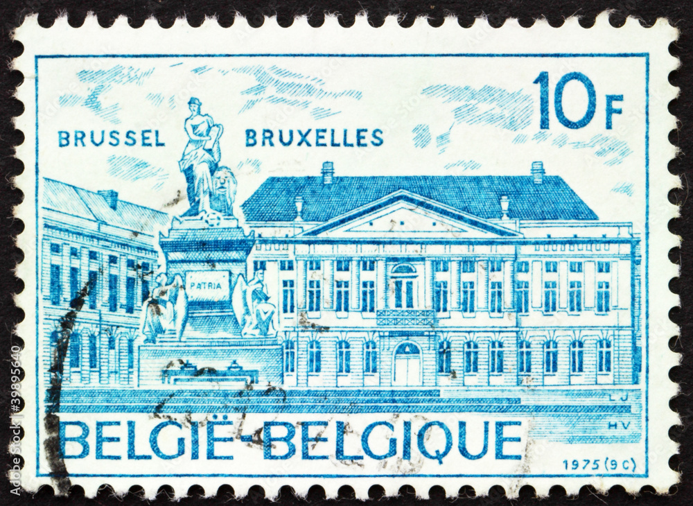 Postage stamp Belgium 1975 Martyrs’ Square, Brussels
