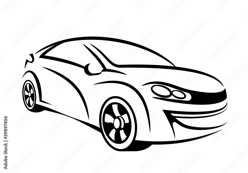 My own car concept in line art