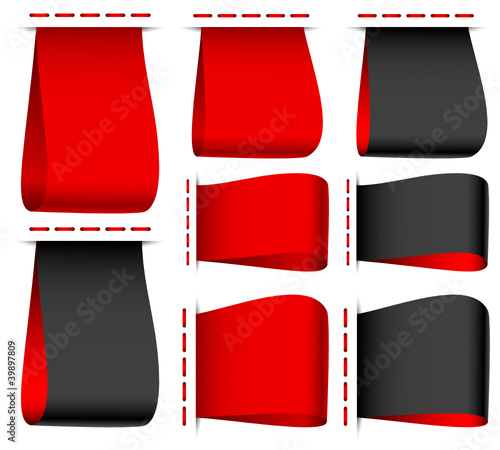 Set Label Fashion Little Stitching Red/Black