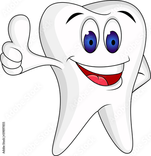 Tooth with thumb up