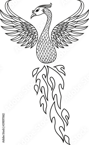Phoenix bird tattoo