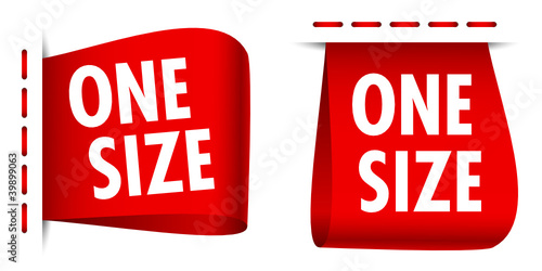 Label One Size Little Stitching Red