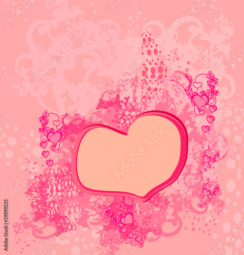 abstract romantic background with hearts