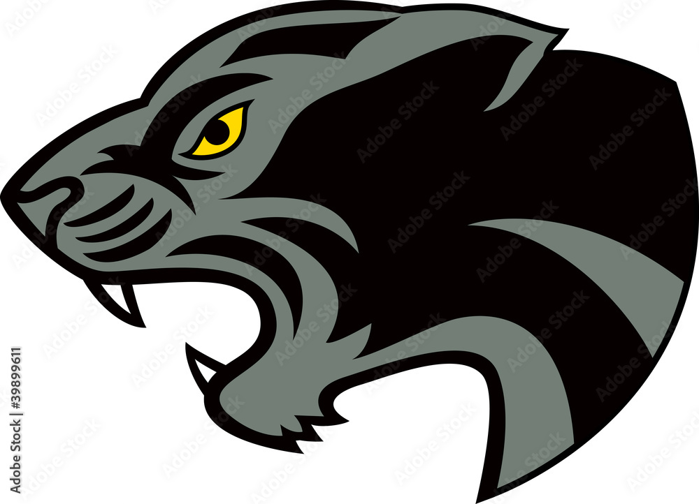 Naklejka premium Black panther head