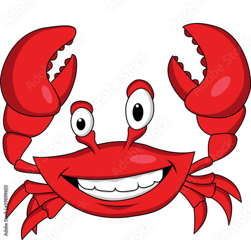 Funny crab cartoon