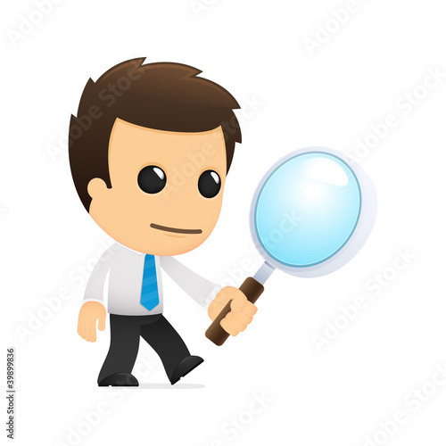 funny cartoon office worker