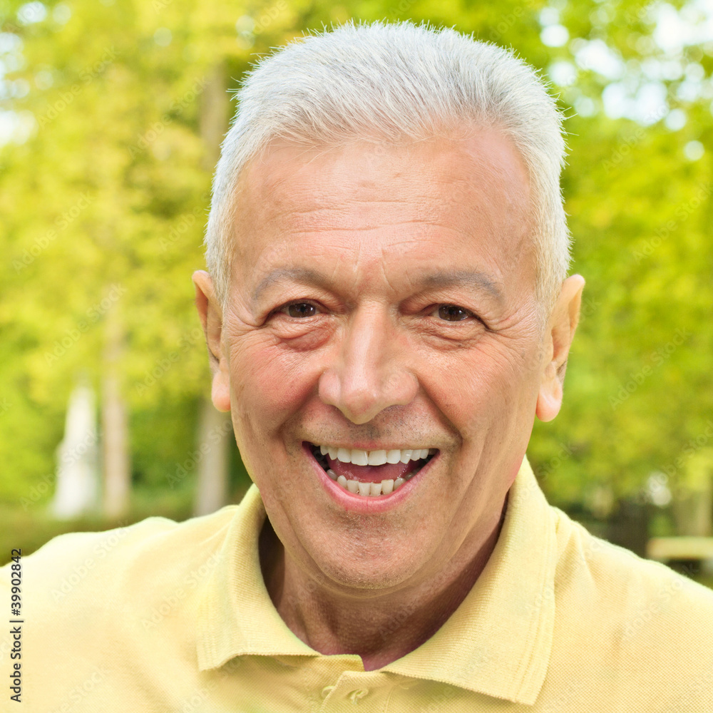 smiling senior man smiling senior man