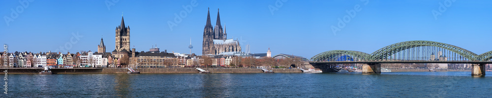 Large panorama of Cologne, Germany