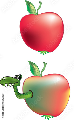 Apple and worm