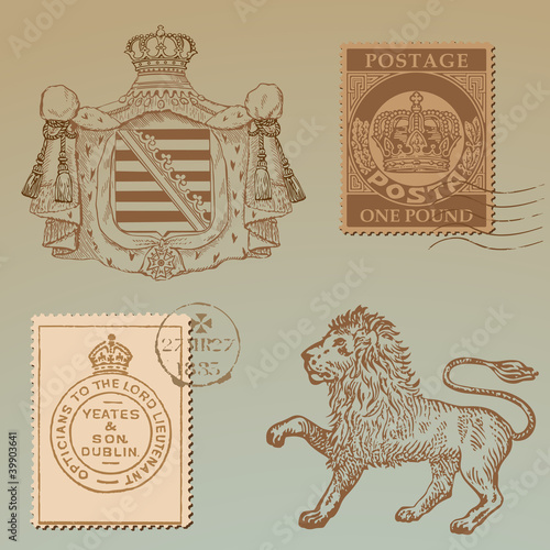 Set of Vintage Royalty Design Elements - High Quality -  in vect