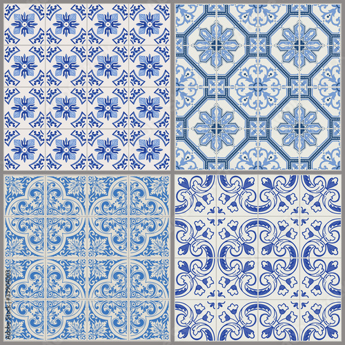 Seamless Vintage Background Collection - Victorian Tile in vecto