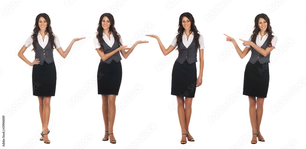 Four young brunette businesswomen in formal clothes Four young brunette businesswomen in formal clothes