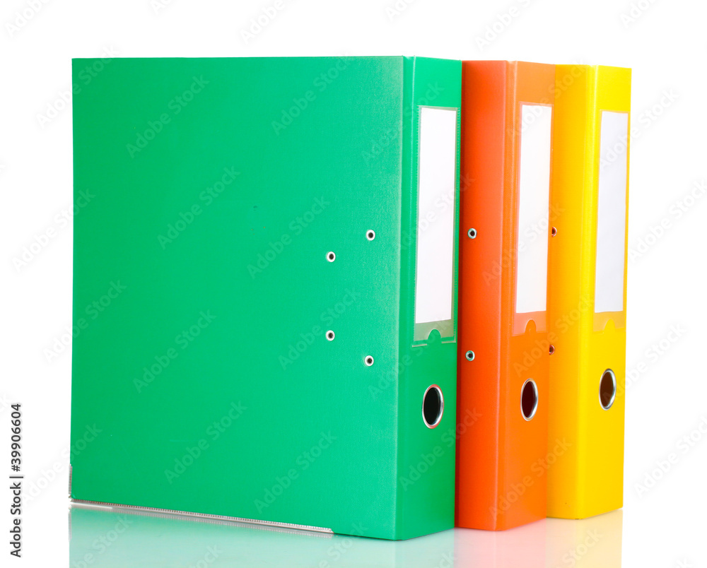Office folders isolated on white Office folders isolated on white