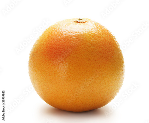 A fresh and tasty orange on a white background