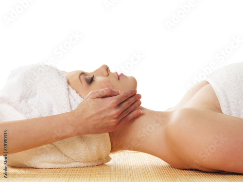 Portrait of a young woman on a spa procedure