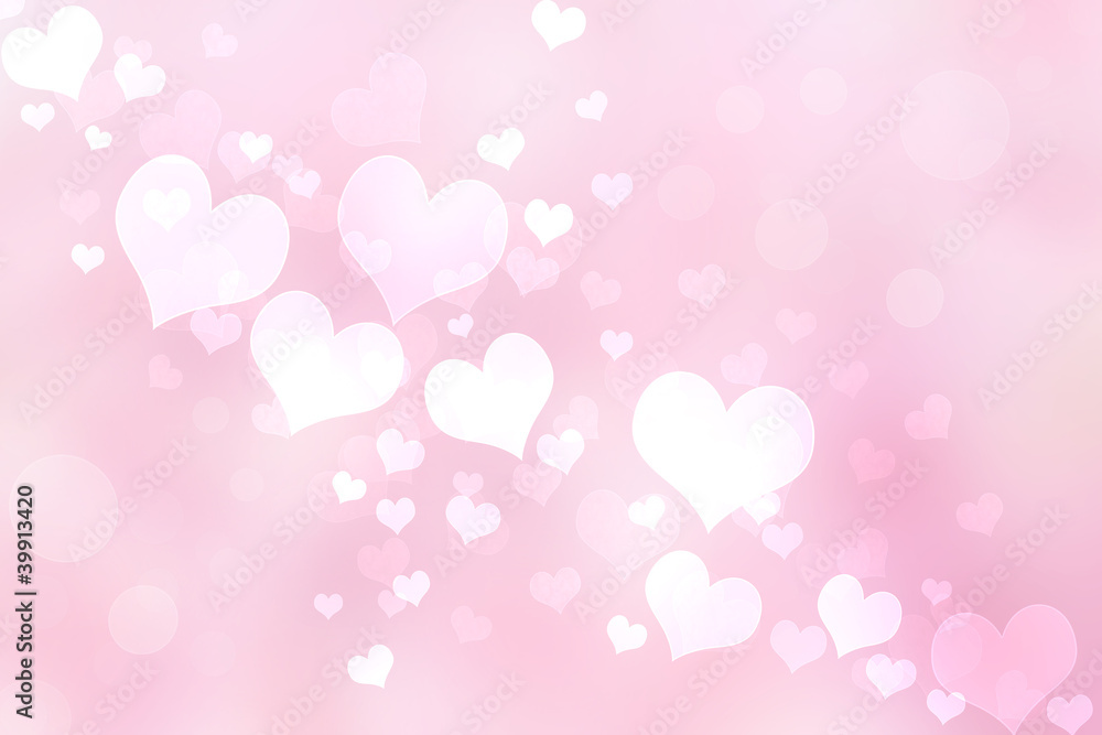 Abstract Heart Lights Background