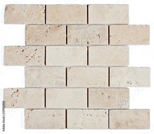 Natural marble and granite mosaic tile.
