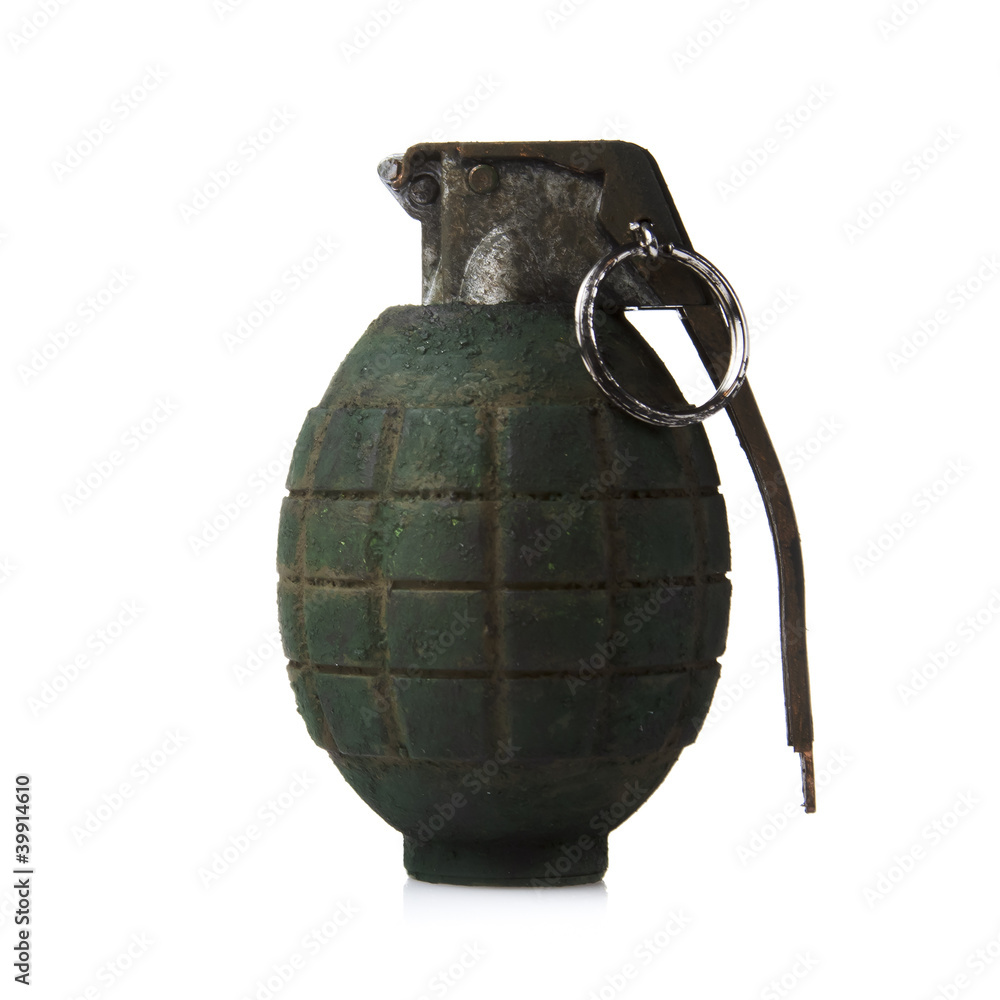 green grenade on white green grenade on white