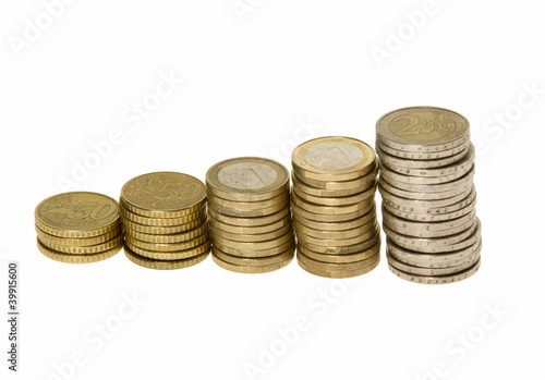 Stack Of Euro Coins photo