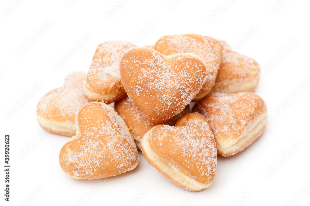Fototapeta premium donuts heart-shaped