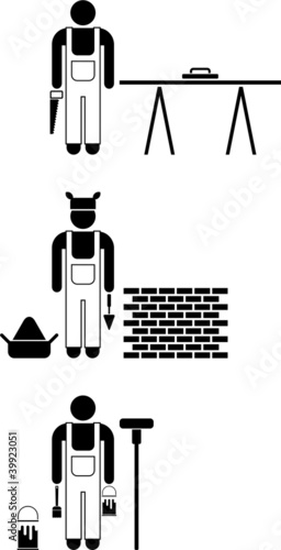 Pictograms of workers