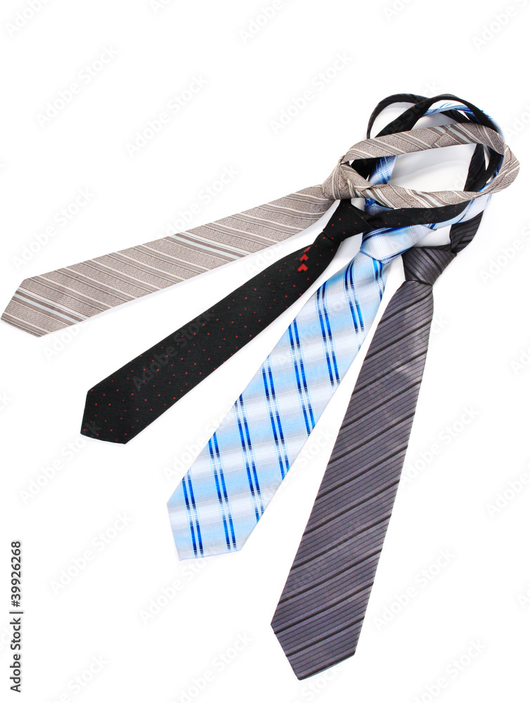 ties isolated on white ties isolated on white